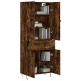 Highboard Smoked Oak 69.5x34x180 cm Engineered Wood 3198182