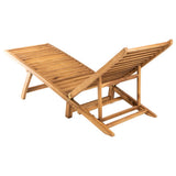 Sun Lounger Teak Teak Wood Large Foldable Sun Lounger 316151