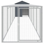 Chicken Cage with Run Anthracite 117x609x123 cm Galvanised Steel 3189070