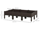 Set of 6 26L Garden Raised Bed Elevated Patio Flower Plant Planter Box PP Vegetables Planting T3398P322073