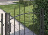 Garden Gate with Lock Woerden Grey 150 x 100 cm Steel 42008899