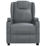 Recliner Chair Grey Faux Leather 340962