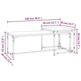 Coffee Tables 2 pcs Smoked Oak Engineered Wood 823339