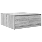 Coffee Table with Drawers Grey Sonoma 100x100x40 cm 3328404