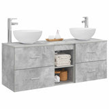 Bathroom Cabinet Set 3 pcs Concrete Grey 49.5 x 35 x 63 cm 3405790