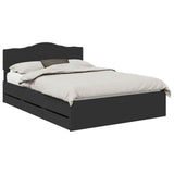 Bed Frame with Drawer Black 140 x 200 cm Engineer Wood 3412999