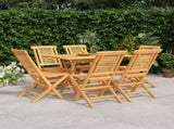 7 Piece Garden Dining Set Solid Wood Teak 3155000