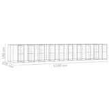 Outdoor Dog Kennel Galvanised Steel 24.2 m 3082290