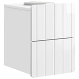 Wall-Mounted Bedside Cabinet with Drawer 2 pcs High Gloss White 898304