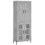 Highboard Concrete Grey 69.5x34x180 cm Engineered Wood 3199629