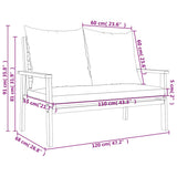 Garden Set with Cushion Solid Wood Acacia 366382