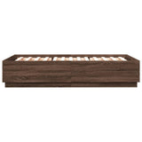 Bed Frame without Mattress Brown Oak 120x200 cm 3209715