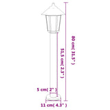 Outdoor Floor Lamps 3pcs Black 80 cm Stainless Steel 4006386