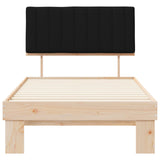 Bed Frame with Upholstered Headboard Black 100 x 200 cm 877511