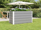 Planter Light Grey 100 x 50 x 77 cm Galvanised Steel 42018151