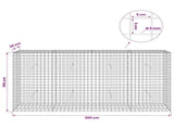 Gabion with 5 mm Wire and 5x5 cm Mesh 200x30x100 cm 3464158