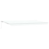 Retractable Awning White 600 x 350 cm Polyester and Aluminium 3331757