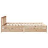 Bed Frame without Mattress 150x200 cm King Size Solid Wood Pine 3301477