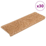 Stair Mats 30 pcs 65x21x4 cm Beige Rectangular Edge 3365827