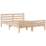 Bookcase Bed without Mattress 150x200 cm King Solid Wood Pine 3322205
