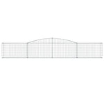 Arched Gabion Baskets 10 pcs 400x30x60/80 cm Galvanised Iron 3146848