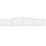 Arched Gabion Baskets 10 pcs 400x30x60/80 cm Galvanised Iron 3146848