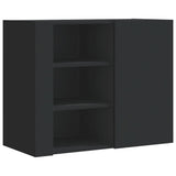 Wall Cabinet Black 75x35x60 cm Engineered Wood 848424