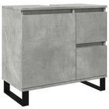 Bathroom Sink Cabinet Concrete Grey 65x33x60 cm Engineered Wood 857228