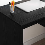 Desk with Drawer Black Oak 90 x 49 x 75 cm Engineered Wood 869267