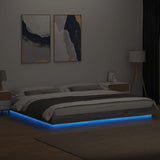Bed Frame with LED Lights without Mattress Grey Sonoma 180x200cm 3281082