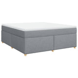 Box Spring Bed with Mattress Light Grey 180x200 cm Fabric 3285394