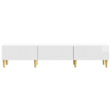 TV Cabinet High Gloss White 147 x 34.5 x 30 cm Engineered Wood 894709