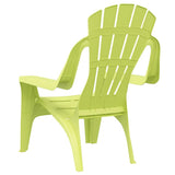 Garden Chairs 2 pcs for Children Green 37x34x44cm PP Wooden Look 364740