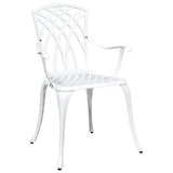 Garden Table Set 5 pcs White Cast Aluminium 3334762