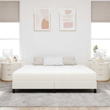 Bed Mattress with Mattress Cream 180 x 200 cm Fabric 42008303