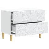 Bedside Table White 62 x 34.5 x 48 cm Engineered Wood 895005