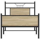Bed Frame without Mattress Sonoma Oak 75x190 cm Small Single Engineered Wood 4106970
