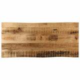 Table Top Live Edge 100x40x3.8 cm Solid Wood Rough Mango 370684
