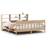 Bed Frame without Mattress 200x200 cm Solid Wood Pine 3323209