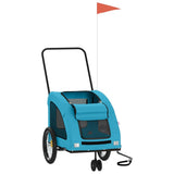 Pet Bike Trailer Blue Oxford Fabric and Iron 93988