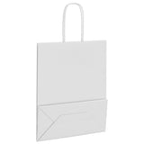 ZNTS Paper Bags 250 pcs with Handles White 18x8x22 cm 4101614