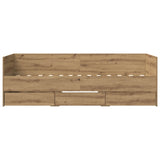 Bed Frame with Storage Artisian Oak 80 x 200 cm Engineered Wood 3429636