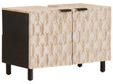 Bathroom Sink Cabinet White 62 x 33 x 58 cm Solid Mango Wood 4017883