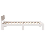 Bed Frame with Headboard White 90 x 200 cm Solid Pine Wood 872669