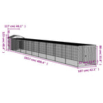 Chicken Cage with Run Anthracite 117x1017x123 cm Galvanised Steel 3189072