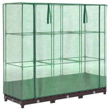 Raised Bed with Greenhouse Cover Rattan Look 120x40x123 cm 4015797