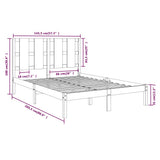 Bed Frame without Mattress 140x200 cm Solid Wood Pine 3105600