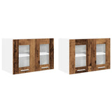 Hanging Cabinet 2 pcs Old Wood 60 x 31 x 40 cm Engineered Wood 884223