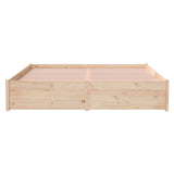 Bed Frame without Mattress Solid Wood 150x200 cm King Size King Size 814954