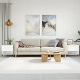 Coffee Tables 2 pcs White 50x46x50 cm Engineered Wood 830893